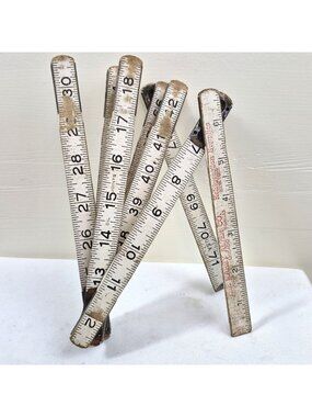 Vintage 6' Folding Wood Ruler Advertising Harry Alter Co Refrigeration Supplies
